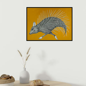 In-situ view of Venkat Shyam's 'Untitled 3' painting in a room