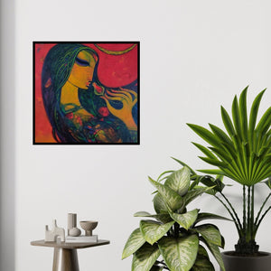 In-situ view of Ramesh Gujar's 'Untitled 3' painting in a room