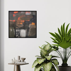 In-situ view of Ganesh Bobade's 'Untitled 3 (Twilight's Embrace)' painting in a room