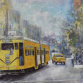 Untitled 3' cityscape acrylic painting by artist Satyabrata Karmakar, 24x36 inch, on canvas