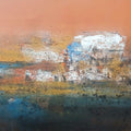 Untitled 3' abstract acrylic painting by artist Dnyaneshwar Dhavale, 36x60 inch, on canvas