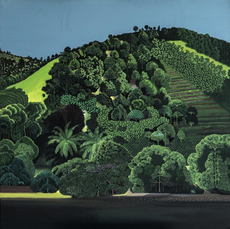 Nature acrylic painting titled 'Untitled 3', 36x30 inches, by artist Shaji Appukutan on Canvas