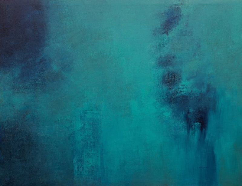 Untitled 3' abstract oil painting by artist Bhausaheb Nanaware, 42x54 inch, on canvas