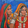 Untitled 3' figurative acrylic painting by artist Anushka Varekar, 18x21 inch, on canvas