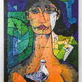 Figurative serigraphs painting titled 'Untitled 3', 30x22 inch, by artist Jamil Naqsh on Paper