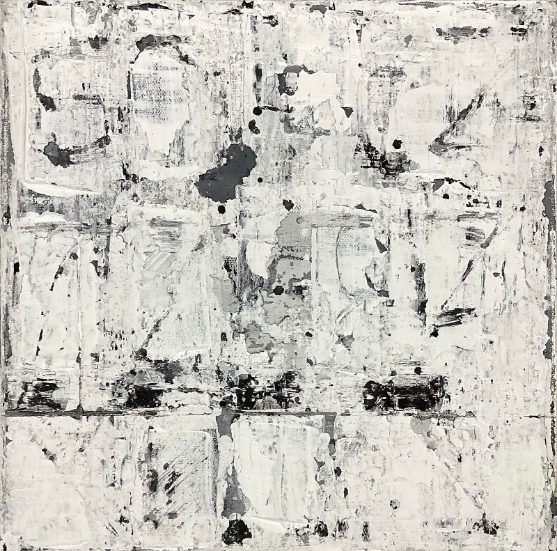 Untitled 3' abstract mixed-media painting by artist Ankita Aswale, 12x12 inch, on canvas