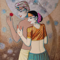 Untitled 3' figurative acrylic painting by artist Pravin Utge, 40x30 inch, on canvas