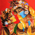 Untitled 3' religious acrylic painting by artist Prabhakar Ahobilam, 18x18 inch, on canvas