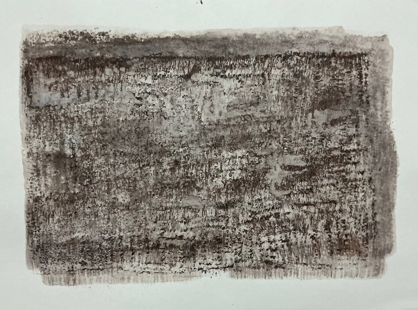Untitled 3' abstract acrylic painting by artist Prasen Baviskar, 12x17 inch, on paper