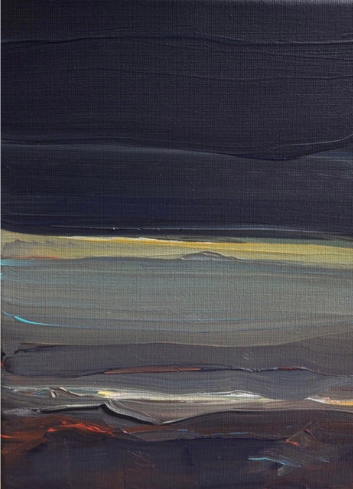 Untitled 3' abstract acrylic painting by artist Suresh Nattar, 10x8 inch, on canvas