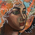 Untitled 3' figurative acrylic painting by artist Suruchi Jamkar, 12x12 inch, on canvas