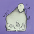 'Untitled 3' contemporary acrylic painting by artist Taslim Jamal, 12x12 inch, on canvas