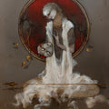 Untitled 3' figurative acrylic painting by artist Mintu Mallick, 48x36 inch, on canvas