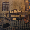 'Untitled 3' still-life mixed-media painting by artist Soyali Saha, 32x39 inch, on paper