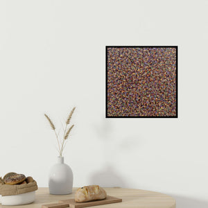 In-situ view of Vinit Kumar's 'Untitled 3 (Jewel Tones Abstraction)' painting in a room