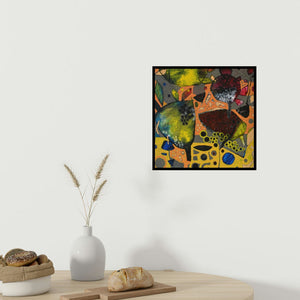 In-situ view of Pankaj Kumar Singh's 'Untitled 3' painting in a room