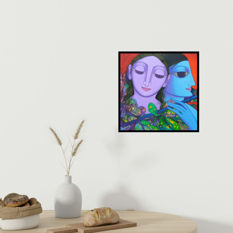 In-situ view of Prakash Deshmukh's 'Untitled 3' painting in a room