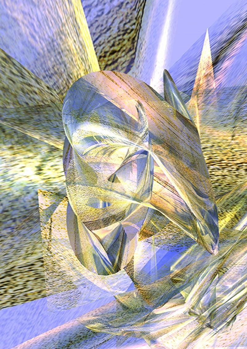 Abstract Digital Painting digital art titled 'Untitled 3', 20x14 inches, by artist Filomina Pawar on canvas