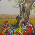 Untitled 31' figurative acrylic painting by artist Anushka Varekar, 28x17 inch, on canvas