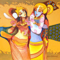 Untitled 31' religious acrylic painting by artist Prabhakar Ahobilam, 36x60 inch, on canvas