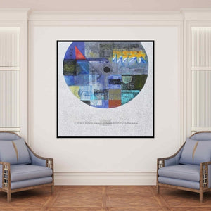 In-situ view of Vivek Nimbolkar's 'Untitled 31 (Lunar Eclipse)' painting in a room