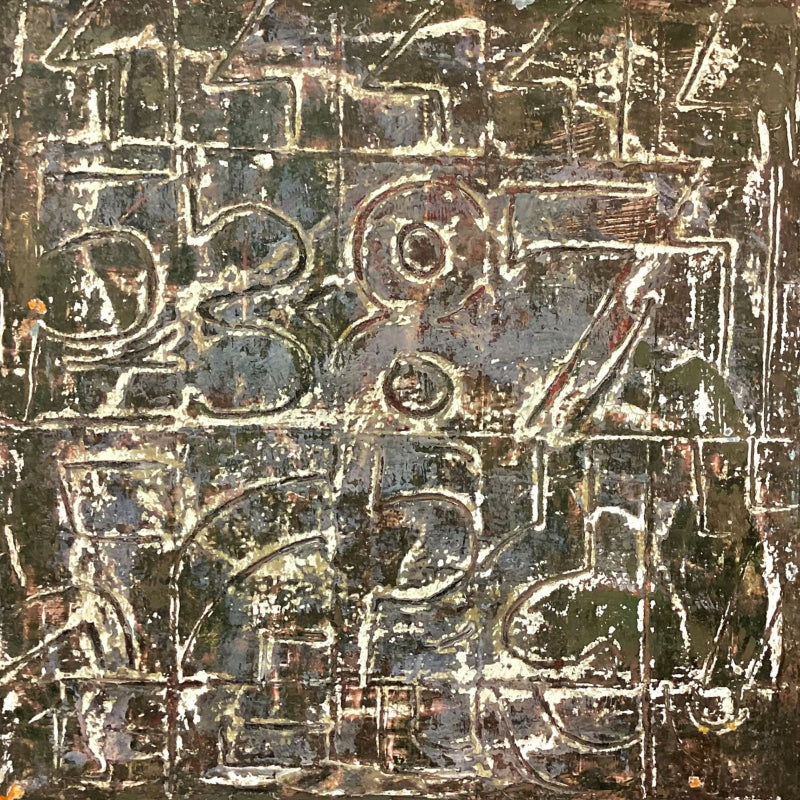 Untitled 32' abstract mixed-media painting by artist Ankita Aswale, 11x11 inch, on paper