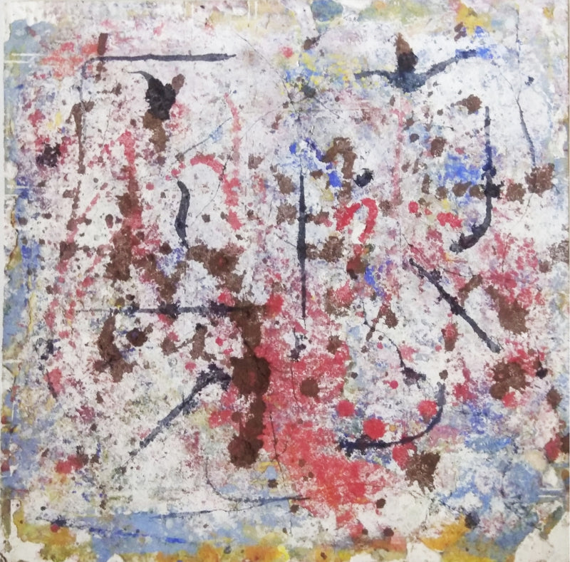 Untitled 34' abstract mixed-media painting by artist Ankita Aswale, 6x6 inch, on paper