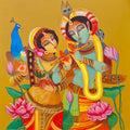 Untitled 34' religious acrylic painting by artist Prabhakar Ahobilam, 36x36 inch, on canvas