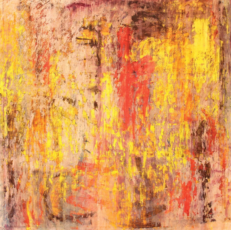 Untitled 35' abstract mixed-media painting by artist Ankita Aswale, 72x72 inch, on canvas