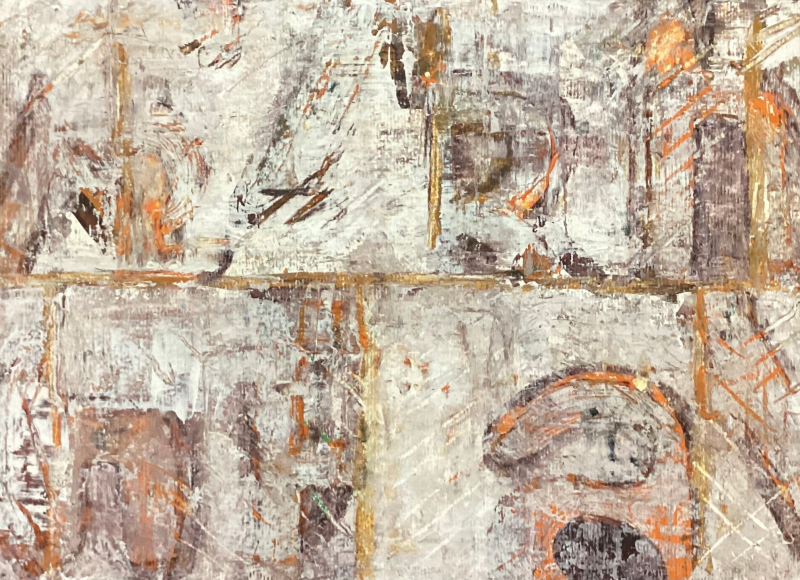 Untitled 36' abstract mixed-media painting by artist Ankita Aswale, 6x9 inch, on paper