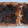 Untitled 36' abstract mixed-media painting by artist Ankita Aswale, 5x8 inch, on paper