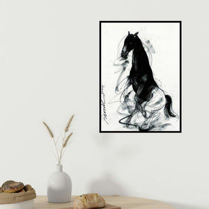 Sunil Das's 'Untitled' painting visualized above a sofa in a contemporary room.