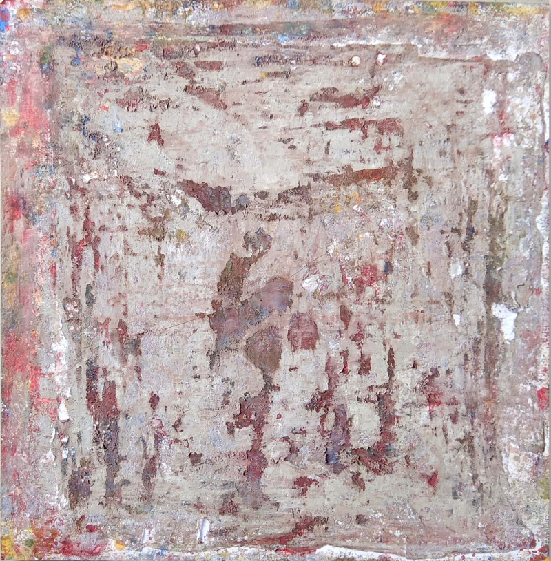 Untitled 38' abstract mixed-media painting by artist Ankita Aswale, 6x6 inch, on paper