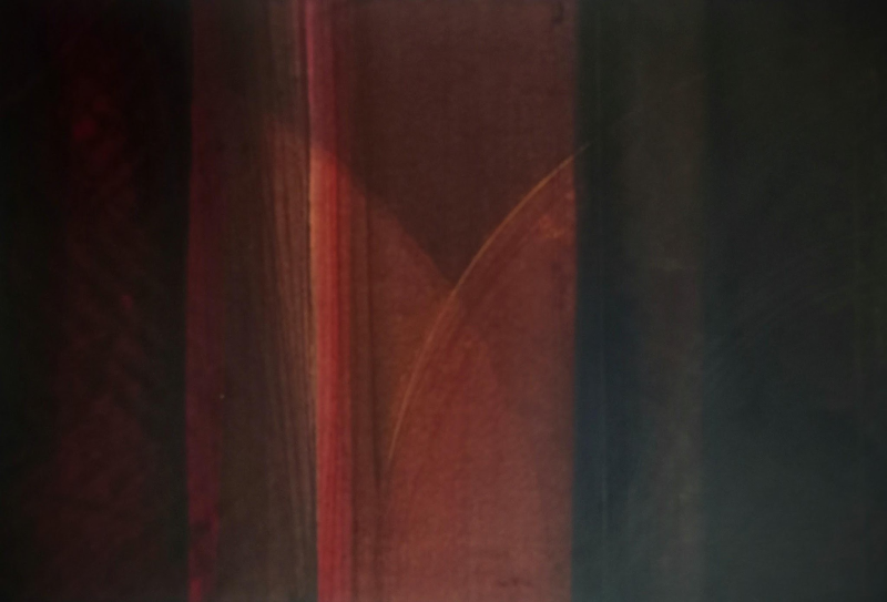 Untitled 38' abstract acrylic painting by artist Yash Chawardol, 21x14 inch, on paper