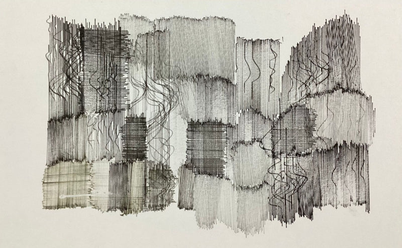 Untitled 39' abstract mixed-media painting by artist Ankita Aswale, 6x9 inch, on paper