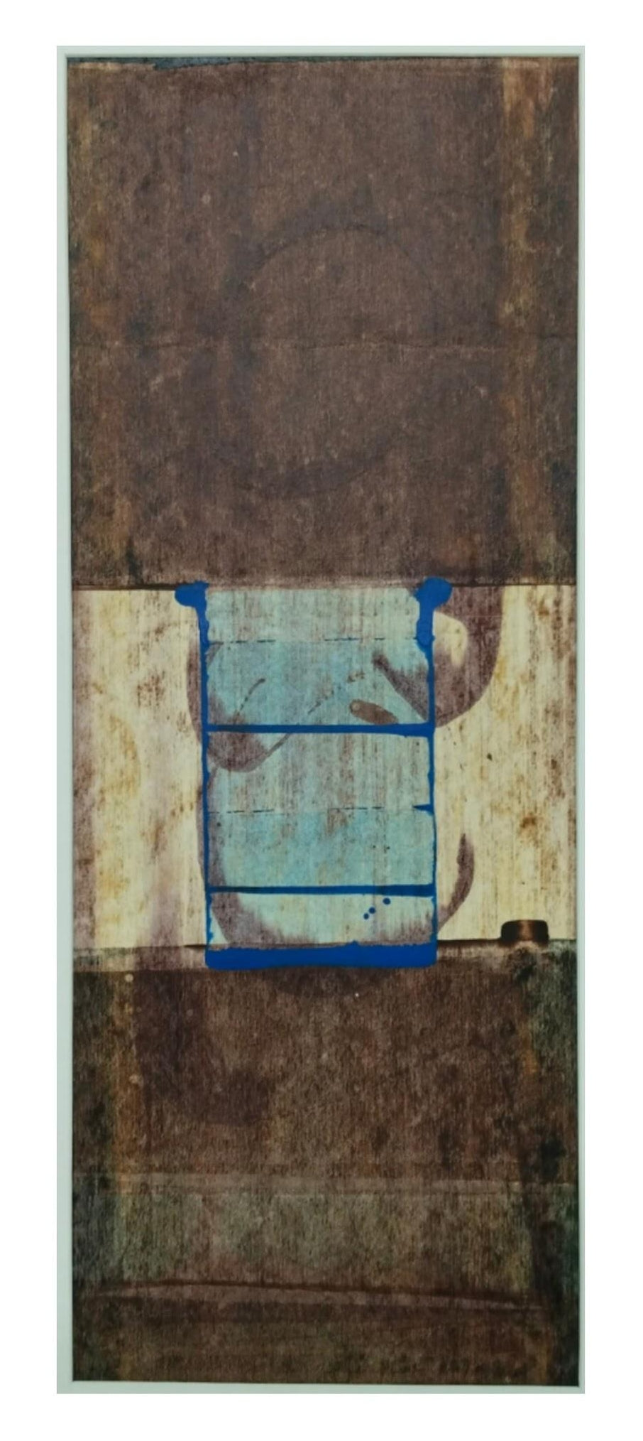 Untitled 39' abstract acrylic painting by artist Yash Chawardol, 18x8 inch, on paper