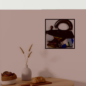 In-situ view of Somanth Adamane's 'Untitled 4 (Layers of Time)' painting in a room