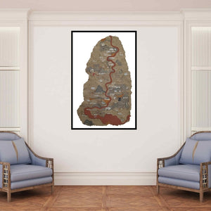 In-situ view of Subhadip Bhattacharya's 'Untitled 4' painting in a room