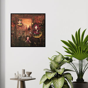 In-situ view of Ekta Singh's 'Untitled 4 (Enchanted Realm)' painting in a room