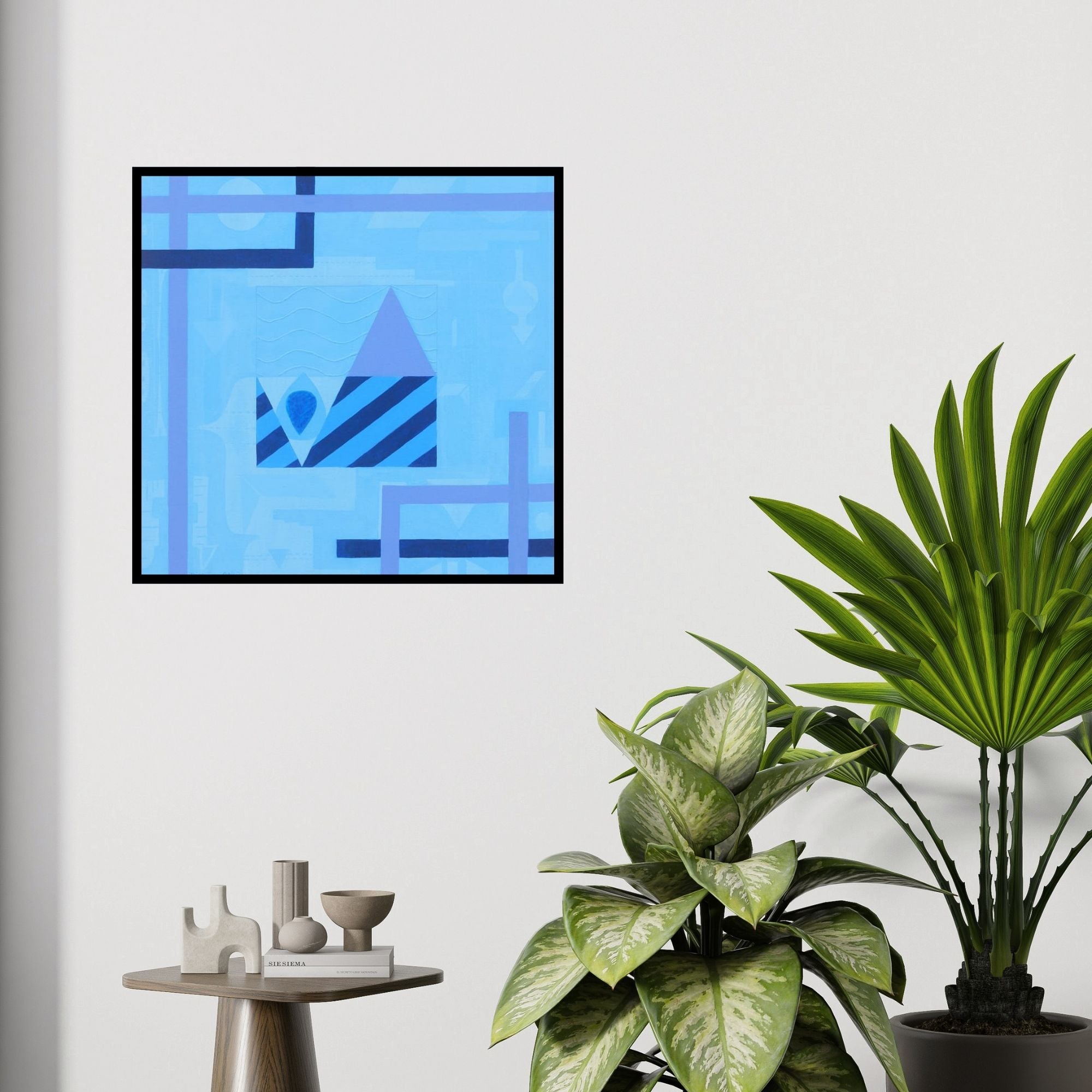 In-situ view of Dipa Das's 'Untitled 4 (Serene Serenity**)' painting in a room