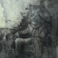 Untitled 4' contemporary mixed-media painting by artist Jasbinder Singh, 30x22 inch, on fabriano paper