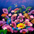 Nature acrylic painting titled 'Untitled 4', 48x48 inches, by artist Nur Ali on Canvas