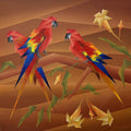 Untitled 4' animals acrylic painting by artist Nirakar Chowdhury, 24x24 inch, on canvas