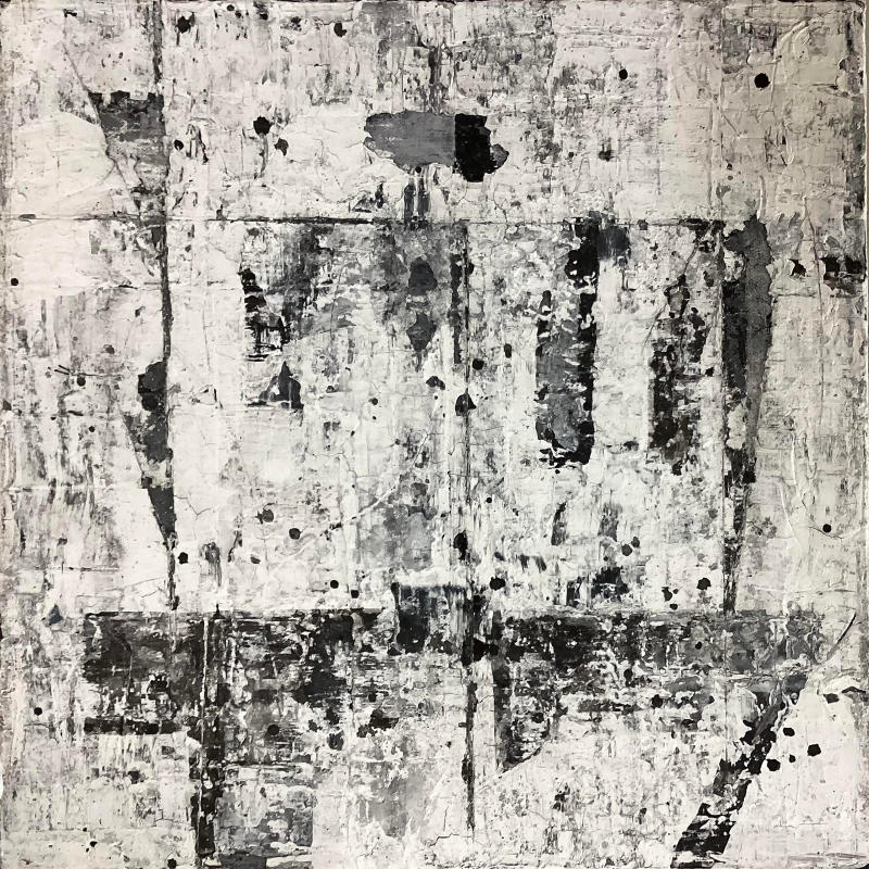 Untitled 4' abstract mixed-media painting by artist Ankita Aswale, 12x12 inch, on canvas