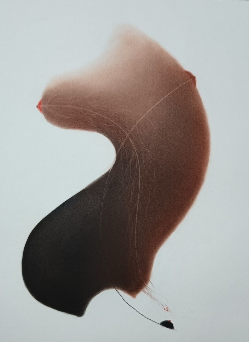 Untitled 4' contemporary dry-pastel painting by artist Trapti Porwal, 30x22 inch, on paper