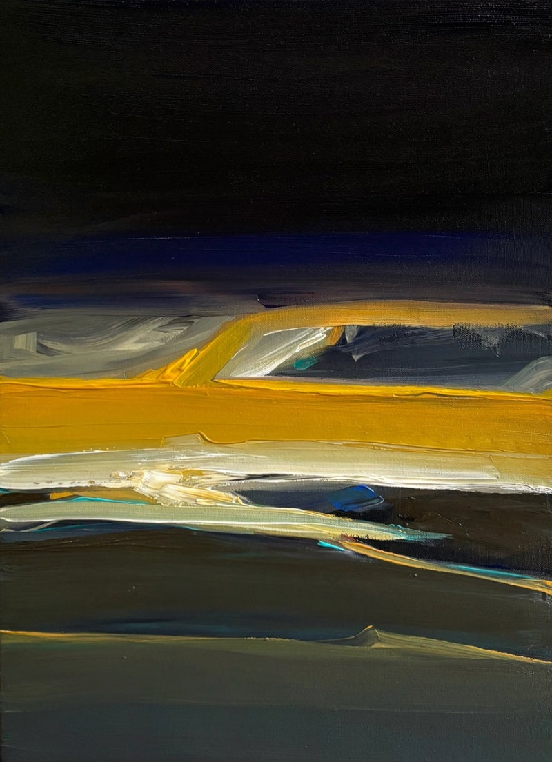 Untitled 4' abstract acrylic painting by artist Suresh Nattar, 22x16 inch, on canvas