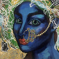 Untitled 4' figurative acrylic painting by artist Suruchi Jamkar, 12x12 inch, on canvas
