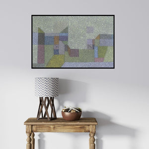 In-situ view of Ganesh Chavan's 'Untitled 4 (Abstract Urban)' painting in a room