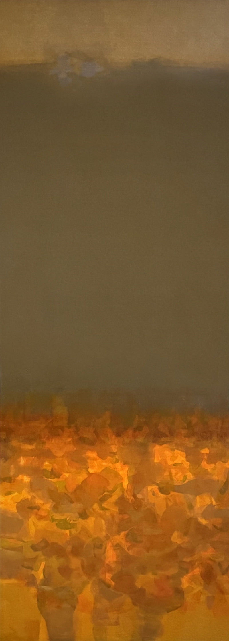 Untitled 4' abstract acrylic painting by artist Sameer Bhitale, 48x18 inch, on linen