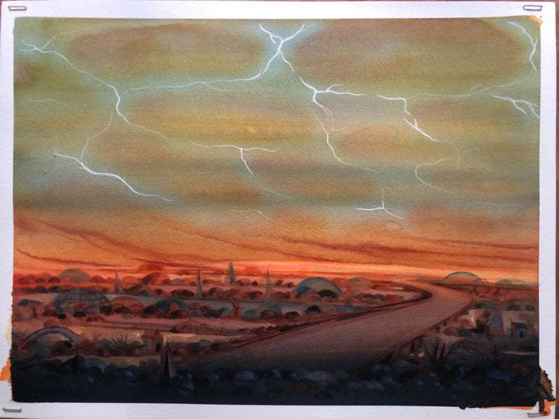 Untitled 4' contemporary watercolor painting by artist S N Sujith, 11x14 inch, on paper